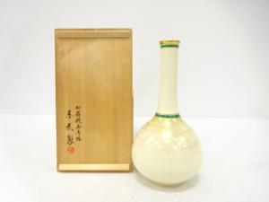 東哉製　仁清意青金独楽　華入